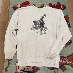 Vintage 90s Western Cowboy Men’s Crewneck Sweater Sweatshirt